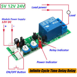 DC 5-12-24V  ADJUSTABLE  CYCLE ON-OFF DELAY TIMER 0-60MIN